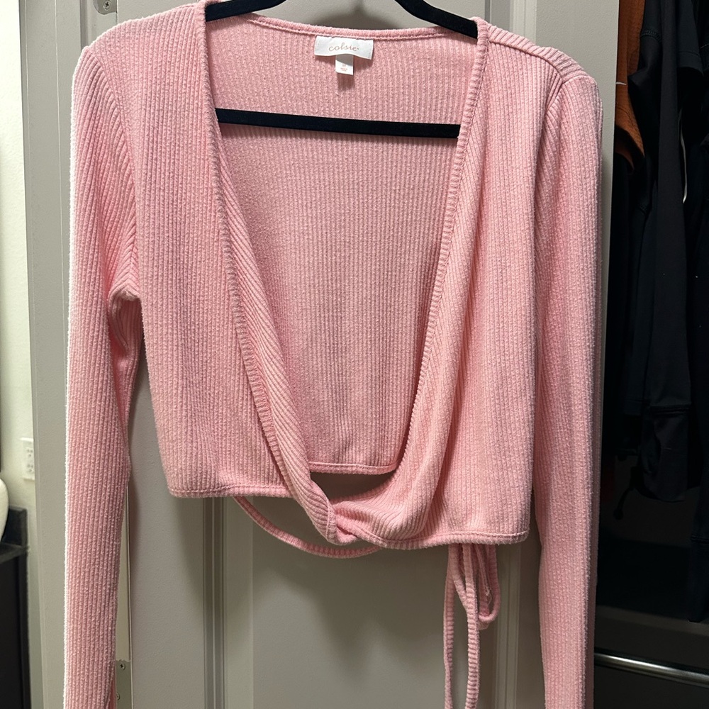 Wrap long sleeves top